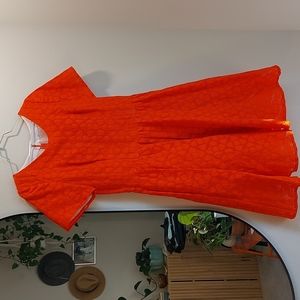 Twee Fit and Flare Orange Dress